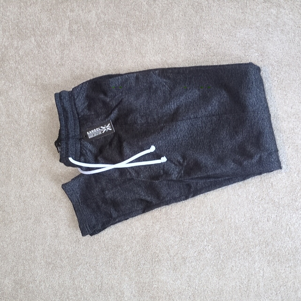 Kangol Gray Jogger Pants with White Drawstring